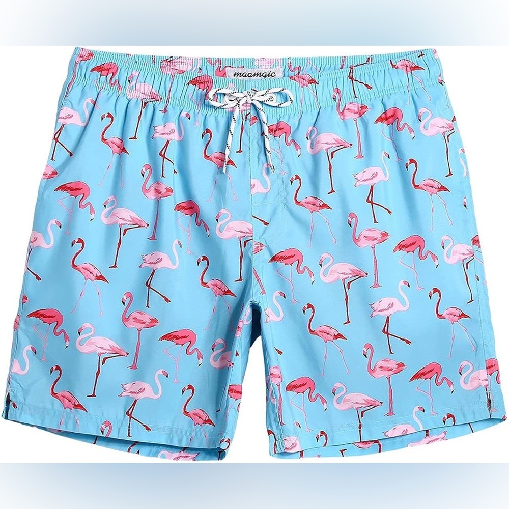NWT! Maamgic Men’s Quick Dry Swim Shorts with Mesh Lining